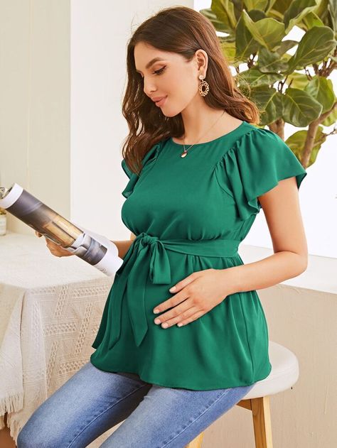 Blusa Maternal Verde con Lazo