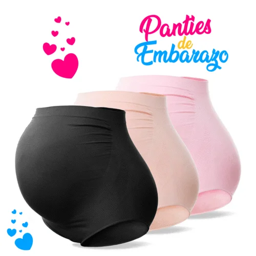 Set de 3 Bragas de Embarazo Sobre la Panza Suaves e Invisibles