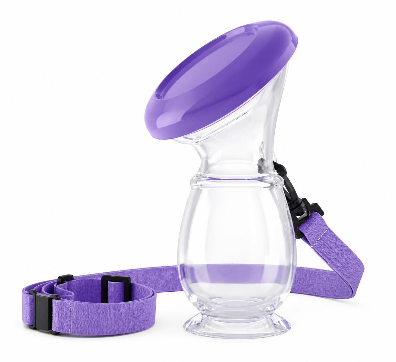 Extractor de leche portátil con correa lila